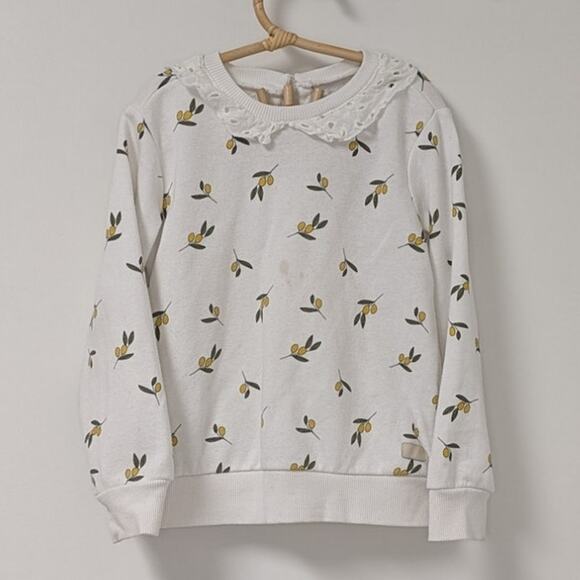 7 for All Mankind Lemon Sweatshirt | Girls 4T - Picture 1 of 7